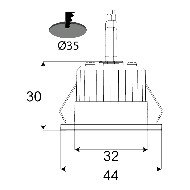 3CCT LED มินิดาวน์ไลท์ LIGHT 3W